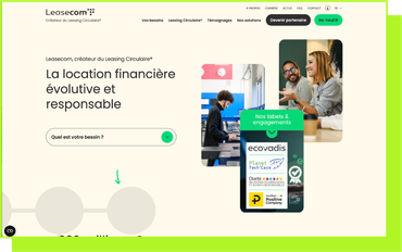 Site headless éco-conçu Leasecom par Internet 2000