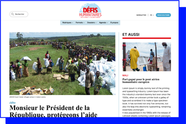 Site headless éco-conçu Défis Humanitaires par Internet 2000