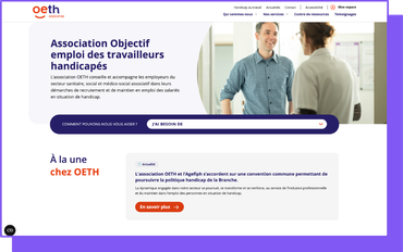 Site headless éco-conçu Oeth par Internet 2000