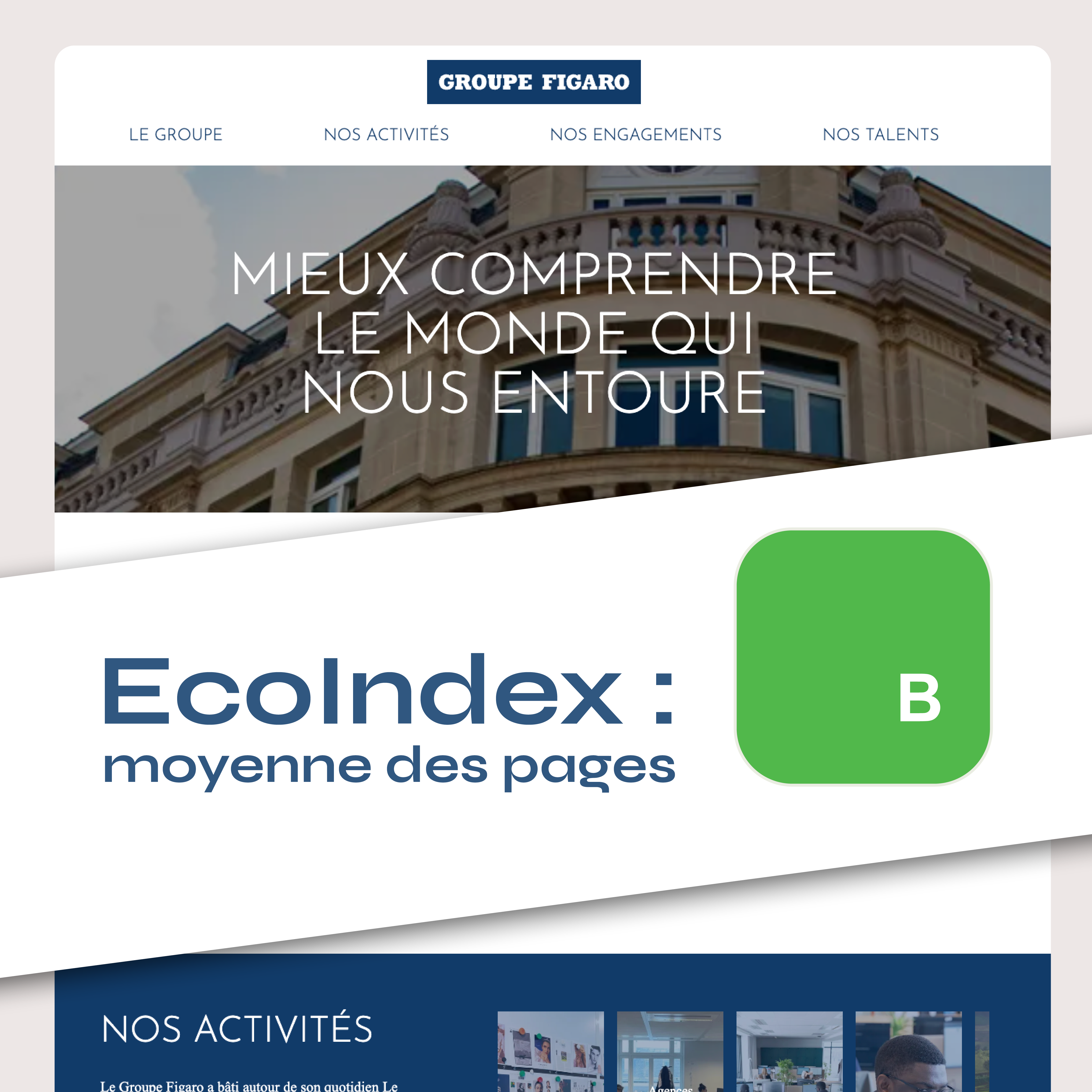 Groupe Figaro, site éco-conçu